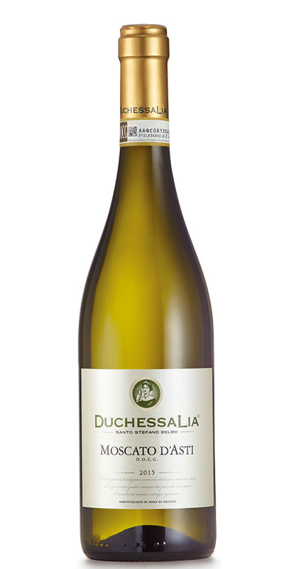 Moscato D´Asti Duchessa Lia. Un vino blanco italiano suave, ligero y dulce.