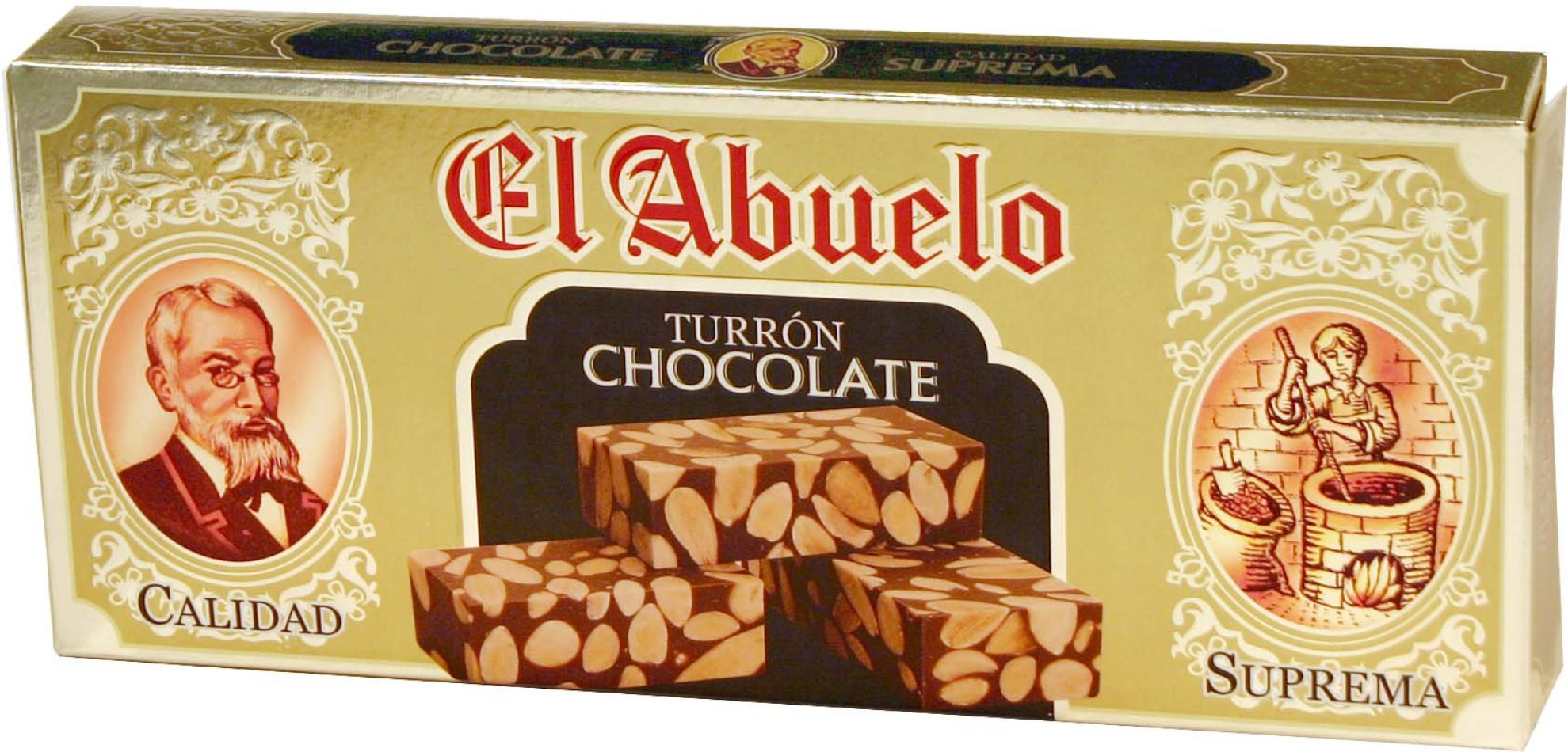 TURRON DE CHOCOLATE ALMENDRAS EL ABUELO 300 GR